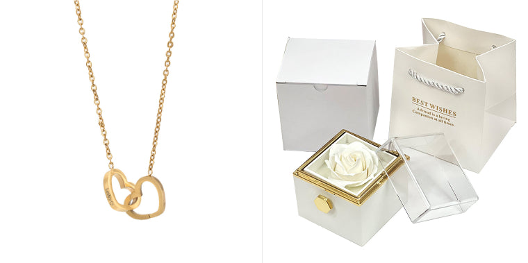 menRotating Soap Flower Rose Gift Box Creative Rotating Rose Jewelry Packaging Box Valentine's Day Gift For Wo