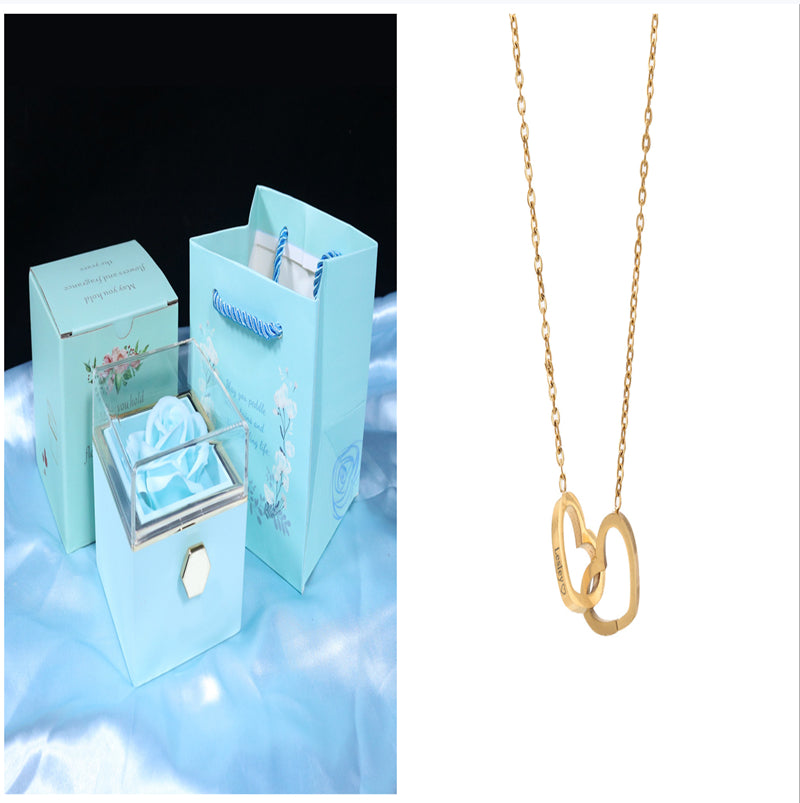 menRotating Soap Flower Rose Gift Box Creative Rotating Rose Jewelry Packaging Box Valentine's Day Gift For Wo
