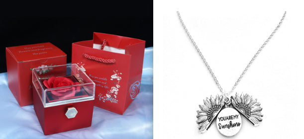 menRotating Soap Flower Rose Gift Box Creative Rotating Rose Jewelry Packaging Box Valentine's Day Gift For Wo