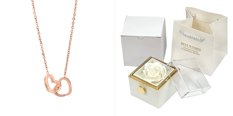 menRotating Soap Flower Rose Gift Box Creative Rotating Rose Jewelry Packaging Box Valentine's Day Gift For Wo