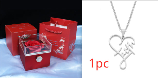 menRotating Soap Flower Rose Gift Box Creative Rotating Rose Jewelry Packaging Box Valentine's Day Gift For Wo