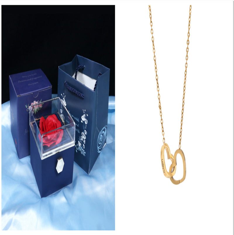 menRotating Soap Flower Rose Gift Box Creative Rotating Rose Jewelry Packaging Box Valentine's Day Gift For Wo