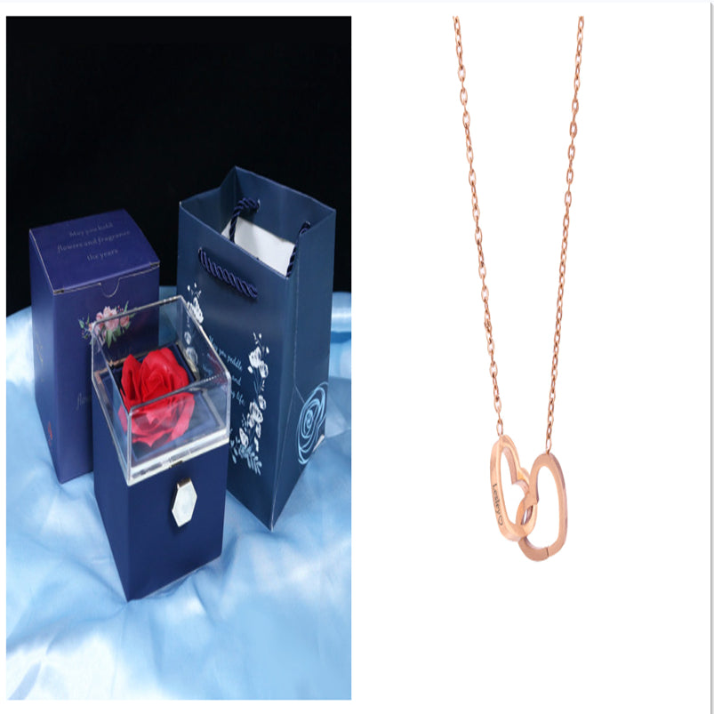 menRotating Soap Flower Rose Gift Box Creative Rotating Rose Jewelry Packaging Box Valentine's Day Gift For Wo
